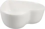 Cabilock Heart Shaped Porcelain Dish Candy Bowl for Valentine's Day Weddings Birthdays Generous Capacity Timeless White Color Romantic Appetizer Plate