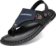 [CLSQLXYJZC] Toe Corrector Sandals for Men, Summer Comfy Outdoor Beach Leather Slip on Foot Correction Flip Flops, for Plantar Fasciitis Foot Correction Sandal
