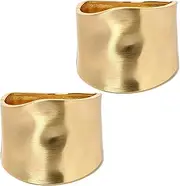 [CASDAN] 1-3PCS Gold Cuff Bracelets for Women Trendy Wide Chunky Bangle Bracelets for Women Hinge Gold Plated Frosted Bracelets Fashion Irregular Wrist Cuff Wrap Bracelet