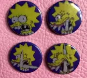 Lisa Simpson Badge Set Button Pin Funny Gift