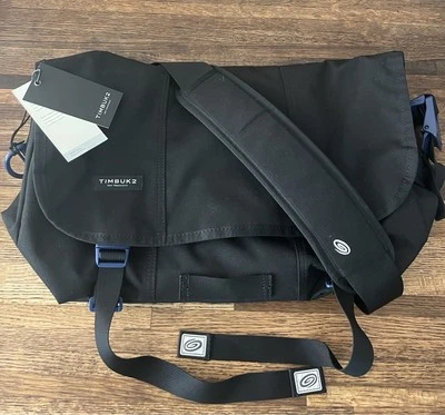 New Timbuk2 Classic Messenger Laptop Bag Jet Black Sz Medium Cordura Heritage
