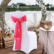50x Satin Chair Sashes Cloth Cover Wedding Party Event Decoration Table Runner