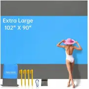 Brand New Beach Picnic Blanket Waterproof Sandproof 102X90 Foldable w Stakes