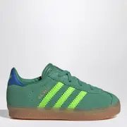 [adidas Originals] Green Gazelle sneaker with elastic laces 25 EU Green