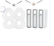 Sweeping Robot consumables Set | 2 Side Brushes, 3 Base Station dust Collection Bags, 4 mops, Roller Brush | Compatible with Narwal, J4, J5, J5X /R10 and Other Models(001 Accessory Set)