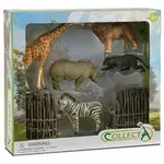 動物模型《 COLLECTA 》野生動物禮盒組(獸欄)