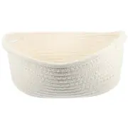 Cotton Rope Woven Storage Basket Desktop Storage Holder Home Storage Organizer with Handles