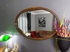 Oval Design Walnut Mid Century Style Decorative Designer Handmade Mirror Gift