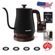 Elegant Gooseneck Electric Kettle - 0.8L Stainless Steel with Auto Shut-Off