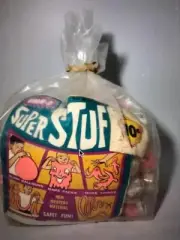 Vintage 1966 WHAM-O SUPER STUFF Gum vending Machine Capsule Old Store Stock NOS
