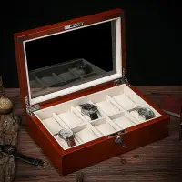 在飛比找樂天市場購物網優惠-雅式紅櫻桃原木手裱盒純實木天窗手裱展示收藏盒實木收納盒10裱