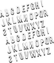 [TEHAUX] 52pcs Diy Charm Kit Alloy Letter Beads for Bracelet Bead Charms Alphabet Pendants