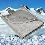 Cooling Blanket, Queen Size Cooling Blankets for Hot Sleepers, Thin Lightweight Breathable Soft Summer Blanket for Bed Couch Sofa, Keep Cool for Night Sweats