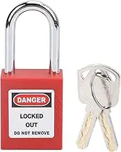 Lockout Tagout Lock Set, Red Loto Locks, Keyed Different, 2 Keys Per Lock, Safety Padlocks with Writable Label, Anti Ultraviolet