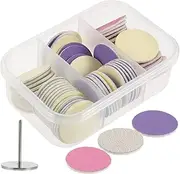 BIUDECO 60pcs Nail Sanding Discs for Pedicure Tools Exfoliating Dead Skin Callus Remover with Bearing Storage Box Compact for Home Salon Use