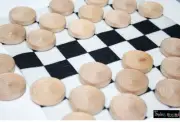 25, 50 or 100 Count Checkers Unfinished Wood Stackable Checker Pieces Wooden DIY
