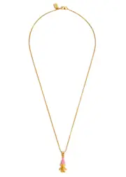Crystal Haze Lucky Troll 18kt Gold Necklace - Pink ONE SIZE