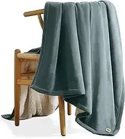 UGG 23856 Bliss Sherpa Fully Reversible Throw Blanket for Couch or Bed Machine Washable Easy Care Soft Plush Luxury Oversized Accent Blankets, 70 x 50-Inch, Deep Sage