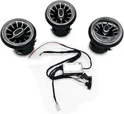 12/64 Colors LED Car A/C Nozzle Vents Compatible with Kia Stinger Ambient Light Turbine Shape Air Outlet of Automobile Air Conditioner Refit(W176 for and App)