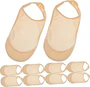 [OATIPHO] 5 Pairs Ultra Low Cut No Show Socks for Women Non Slip Invisible Comfortable Liner Socks for Heels Running Dress Shoes