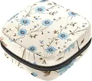 Period Bag,Sanitary Napkin Storage Bag,Floral Print Flower,Tampon Bag for Purse