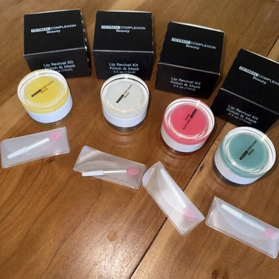 Lip Revival Repair Polish And Mask Set Of 4! Flavors Scrub Balm
