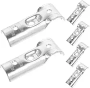 Luxshiny 6pcs Carbon Steel End Rail T Clamps for Steel Fence Pipe Fittings for Quick Installation Non Welded Design Corrosion Resistant Accessories for Chain Link Fences