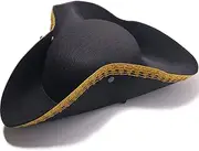 Colonial Tricorn Hat Halloween Pirate Hats Men Captain Hook Hat Musketeer Masquerade Party Revolutionary War Costume