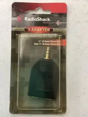 Y-Adapter 1/8" Stereo plug to Dual 1/4" stereo Jacks Radio Shack 274-0888