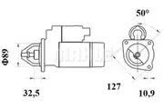 Mahle Starter Motor for Atlas Copco ST3.5 Case 135 721D 9010 Ih Caterpillar 120M 910K Cb434B M322C Hyundai Construction John Deere 1070D 3020 4010 570B 770B/BH 850C-II Holland CR960 Perkins 6.354 Timberjack 360D Vermeer P185