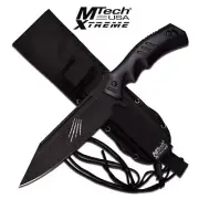 MTech Xtreme Black Fixed Blade Knife - K-MX-8143
