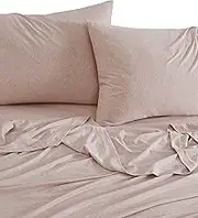 Calvin Klein Modern Cotton Harrison Knitted 1 Piece Flat Sheet, Queen Size, Cotton (Pink)