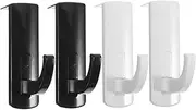 LIFKICH 4pcs Headphone Holder Hooks Self Adhesive Headset Rack Hanger for Home Internet Cafe Durable Design Black White Convenient Headphone Storage