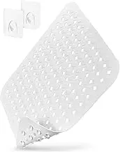 Shower Mat Non-Slip Anti Mould: 53 * 53 cm Square Shower Mats for Inside Shower Non Slip Bath Mats with Suction Cups for Kids Elderly, Machine Washable, Quick Drying