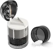 4-in-1 Pill Crusher and Pill Cutter,Pill Crusher Fine Powder,Pill Cutter for Small or Large Pills,Vitamins, Tablets, Stainless Steel Blade, Removable Drinking Cup
