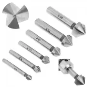 Kit Countersink Drill Bit Tool 3 Flutes 6 Pcs 6 Pcs/set 6.3mm-20.5mm 90 Degree