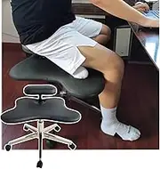 Kneeling Chair Portable Meditation Chair Cross Legged, Home Office Desk Chairs, Pro Sitting Kneeling Chair with Height Adjustable, Ergonomic Posture Stool