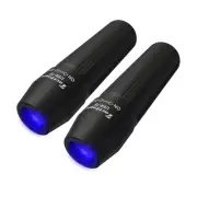 2 Pack Mini UV Flashlight Blacklight 365nm UV Light UVA-T8 for Pet Urine Dete...