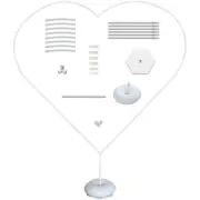1.5M Large Balloon Arch Stand Reusable Heart-Shaped Love Balloon Garland-~