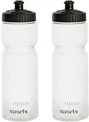 2PCS Sports Water Bottle,750 Milliliter Squeeze Sports Bottle With Leak Proof Valve,BPA Free Drinking Bottle, Leak Proof and Reusable Water Bottle,Great for Running, Cycling, Bike, FootbalL