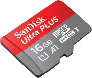 NEW SanDisk SDSQUSC-016G-ANCIA Ultra PLUS 16GB microSDHC UHS-I Memory Card