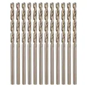 12pcs Cobalt Drill Bit #33 0.113" HSS-CO Baked Yellow Twist Drill Bit Set