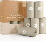 Dog Poop Bags Rolls - 90 Compostable & Biodegradable for Puppy Walks, Travel,...