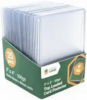 Let's Play Games Top Loaded Card Protector, 3 x 4 Inch 100pt (25 Pieces Set)