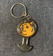 Doge Shiba Inu Trolley Key Token Removable for Coles Aldi etc. Xmas Gift Idea