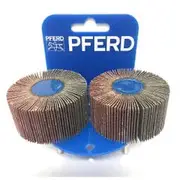 PFERD 60 x 30mm 80-Grit Mounted Flap Wheel - 2 Piece