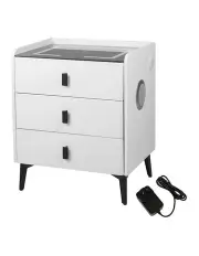 [Levede] Smart Bedside Table in White