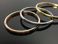 在飛比找蝦皮購物優惠-西德白剛 3色金素面亮面4mm手環 造型手環 百搭飾品 女神