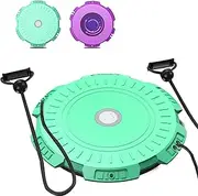 Massage Waist Twisting Board with Pull Rope, Equipped with 2 Tension Ropes, Bidirectional Rotation, Non-Slip and Stable, for Male and Female Core Trainin