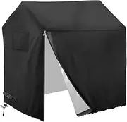 Outdoor Wooden Kids Playhouse Cover | Side Zippered Portable Playhouse Protective Cover,All-Weather Protector, 420D Oxford Fabric,Kids Play House Tarpaulin For Garden, Patio, Yard, Lawn Use